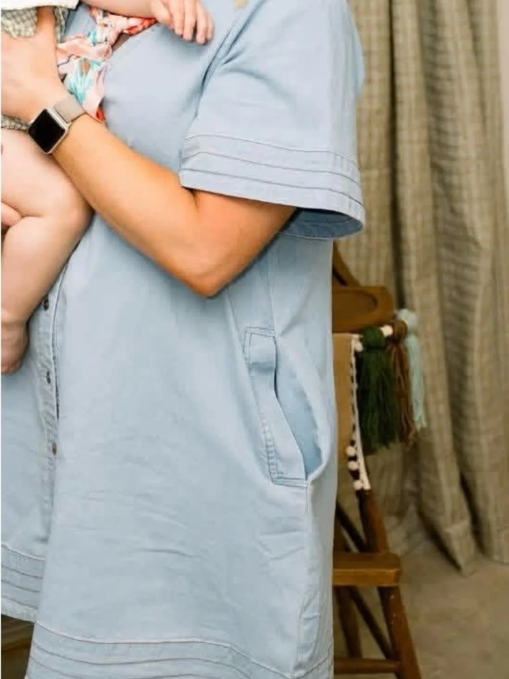 Entro Denim Edge Collared Mini Dress - Picture 6 of 6